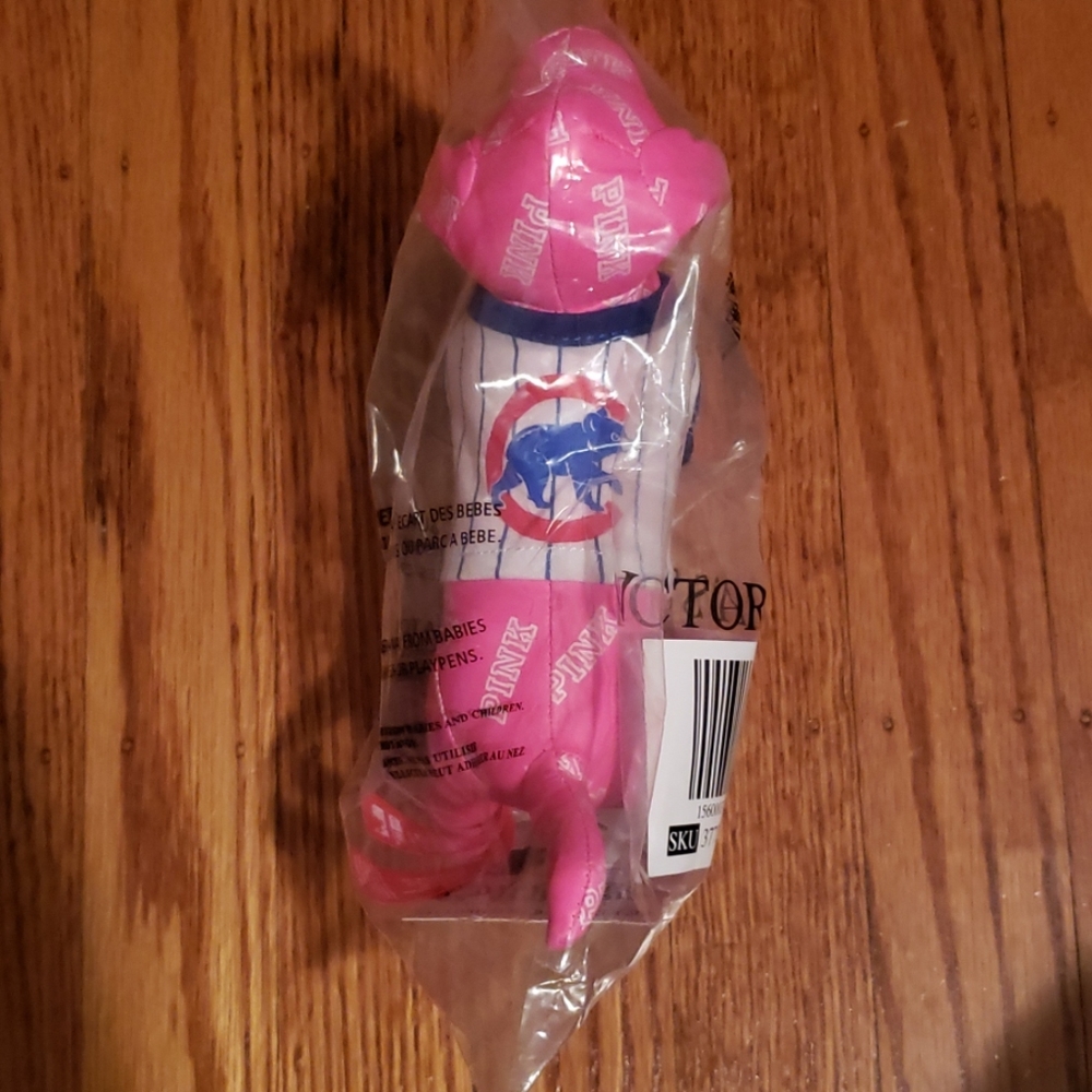 Chicago Cubs Victoria's Secret Pink Baseball Striped Shirt Toy Souvenir Mini Dog